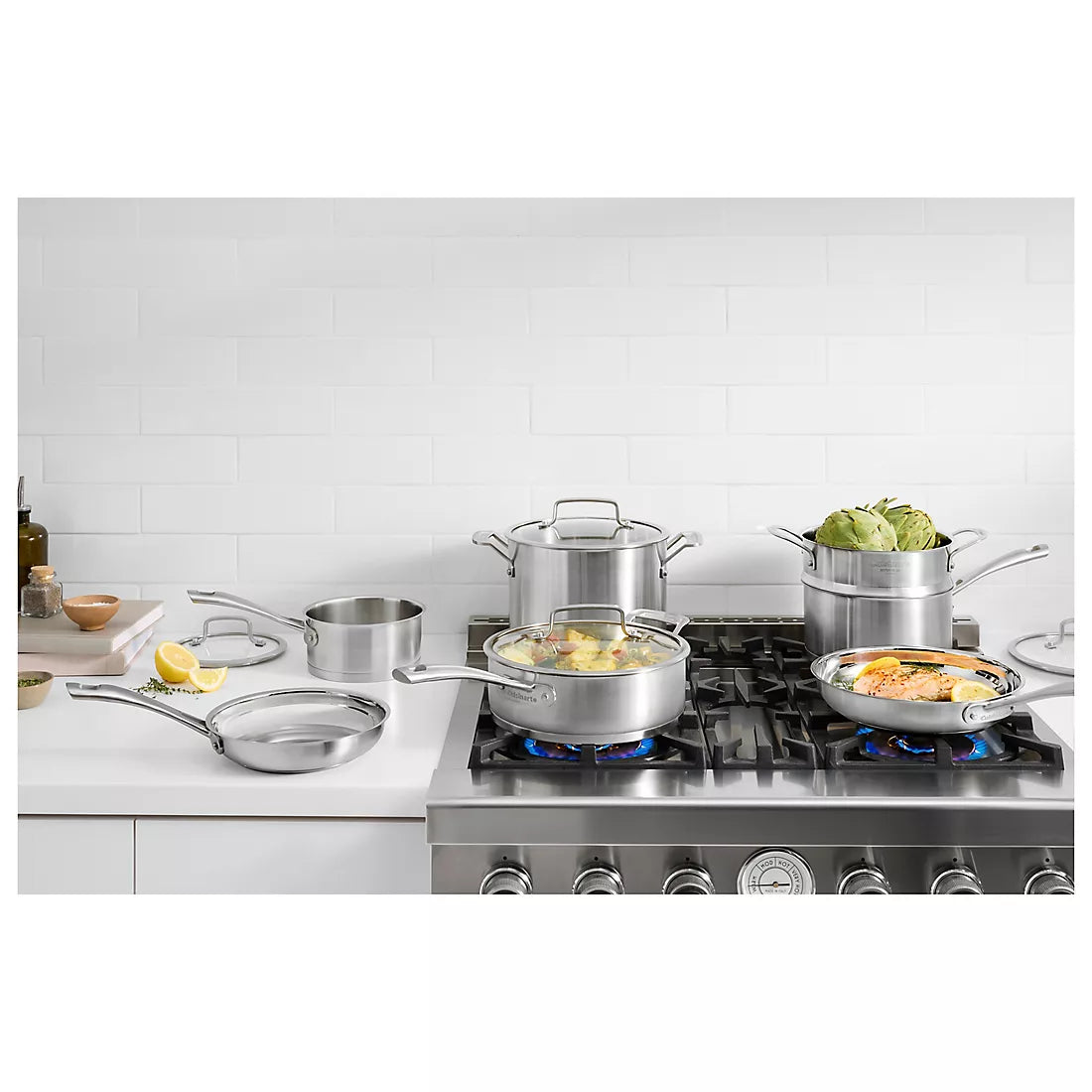 Cuisinart 11-Pc. Single Ply Professional Stainless Steel Cookware Set