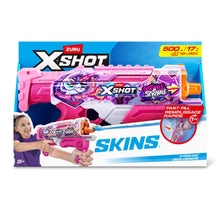 XSHOT water blaster skins retail box showing pink blaster and orange fast-fill nozzle