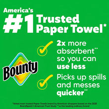 Green Bounty paper towels package panel with #1 trusted and absorbent icons