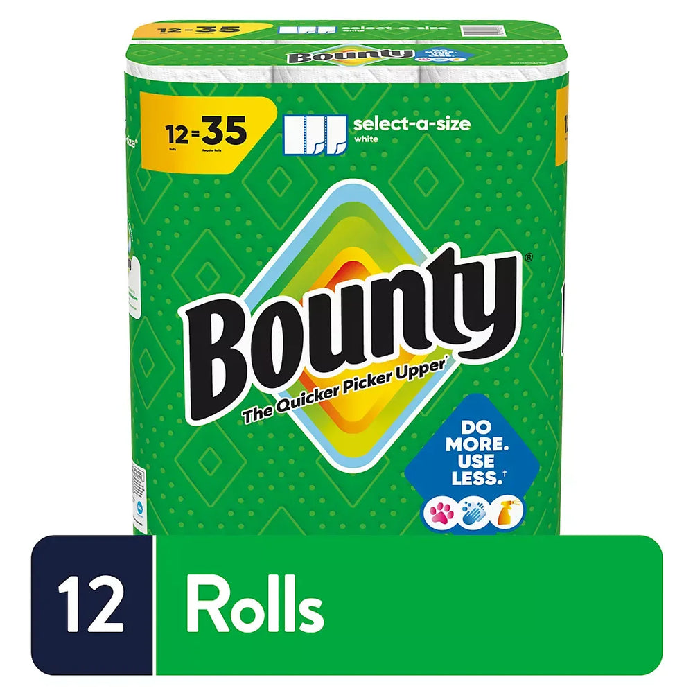 Bounty Select-a-Size Paper Towels, 12 pk./121 sheets per roll - USA MEGA SHOP