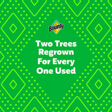 Green Bounty paper towels package panel with "Two Trees Regrown" text