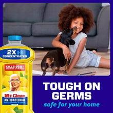 Mr. Clean antibacterial cleaner bottle with safe home tough germs message