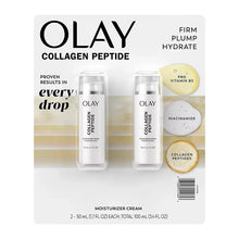 Olay collagen peptide facial moisture cream 2-pack with two pump bottles in box