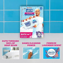 Bathroom magic eraser sponge pads box with 11-pads count and lavender fresh scent