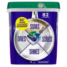 Cascade Platinum Plus 82 actionpacs tub with cleaning action graphic