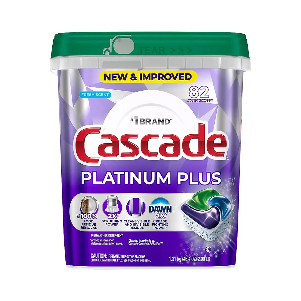 Cascade Platinum Plus Dishwasher Pods - Fresh Scent, 82 ct. - USA MEGA SHOP