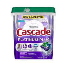 Cascade Platinum Plus dishwasher pod tub, 82 count, fresh scent, green lid