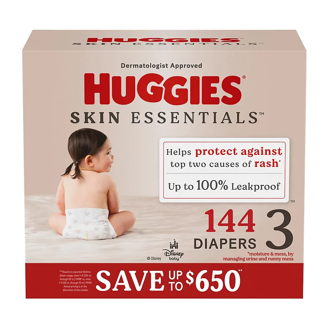 Huggies Skin Essentials Baby Diapers (Select Size) - USA MEGA SHOP