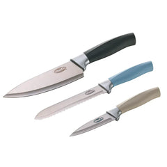 Chef'n 3-Pc. Soft Handle Chef Knife Set - USA MEGA SHOP