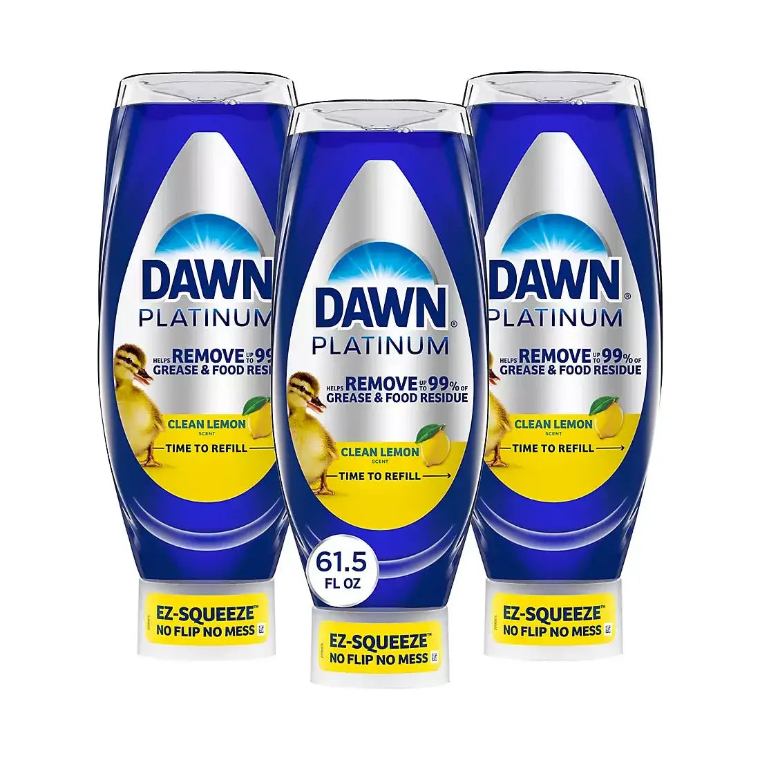 Dawn Platinum Bleach Alternative EZ-Squeeze Dish Soap - Clean Lemon, 3 pk./20.5 fl. oz. each - USA MEGA SHOP