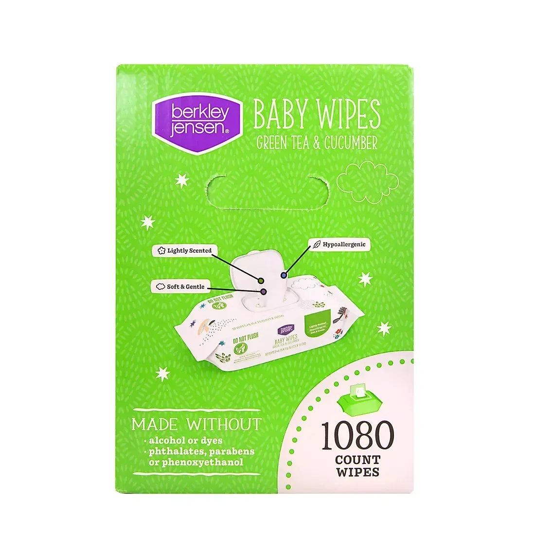 Berkley Jensen Baby Wipes - Green Tea & Cucumber, 12 pk./90 ct. each