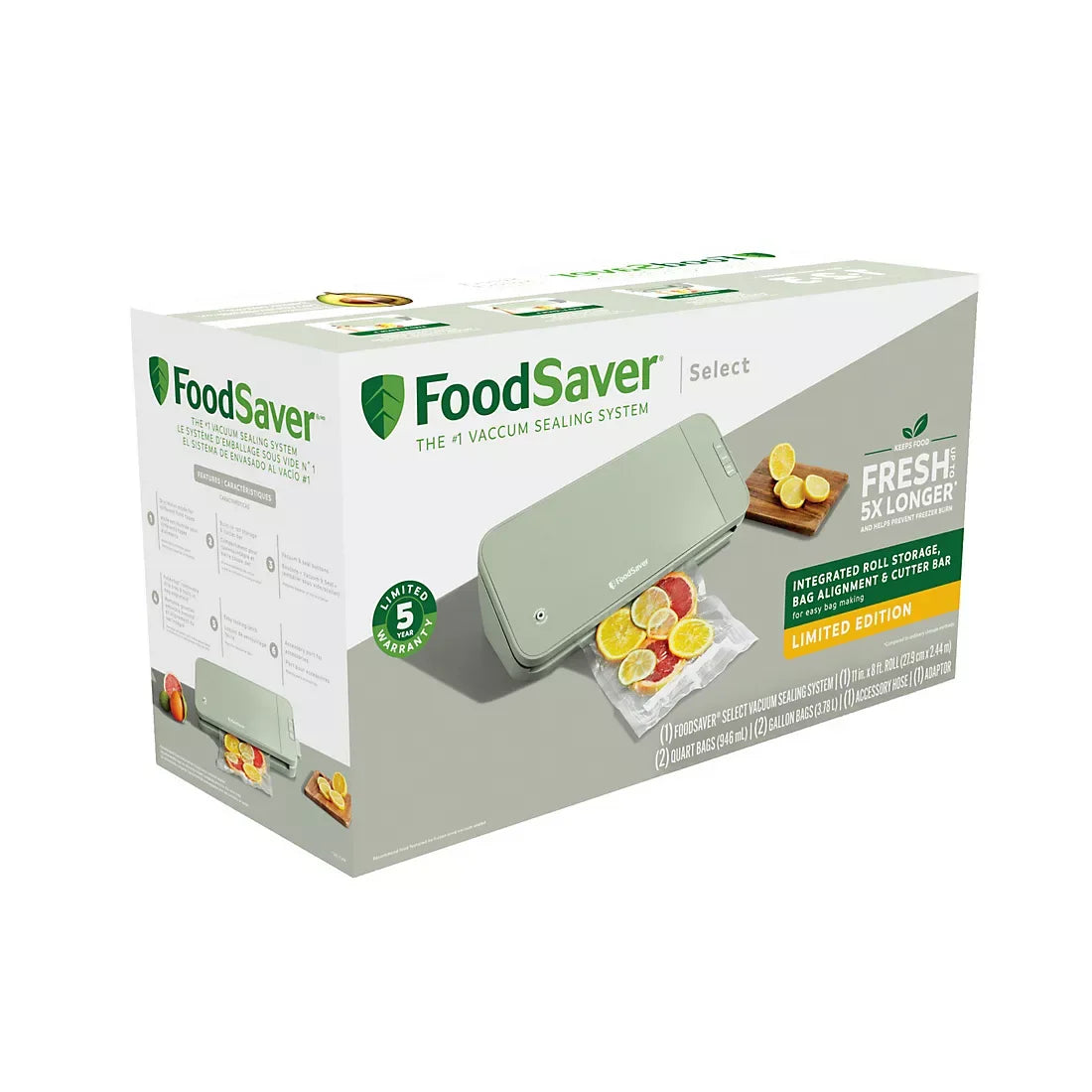 FoodSaver Select Vacuum Sealer with Bags and Roll - Sage - USA MEGA SHOP