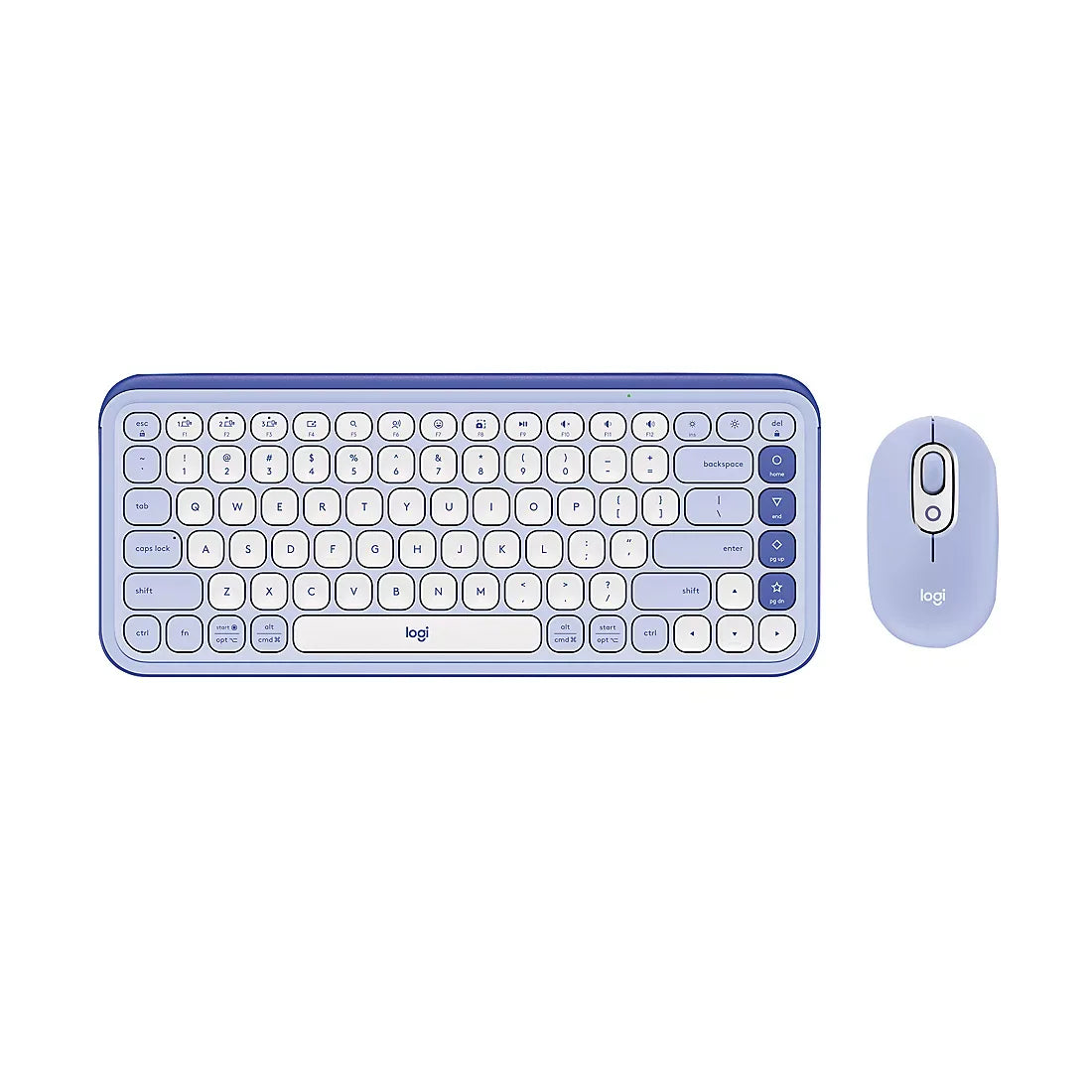 Logitech POP Icon Combo Keyboard and Mouse in Lilac and Off-white - USA MEGA SHOP