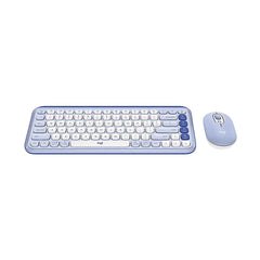 Logitech POP Icon Combo Keyboard and Mouse in Lilac and Off-white - USA MEGA SHOP