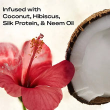 Hibiscus flower with SheaMoisture conditioner, infused with coconut & hibiscus
