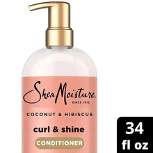 SheaMoisture Curl & Shine conditioner bottle front label, 34 fl oz