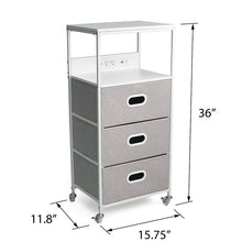 3-drawer rolling cart size: 36 in tall, 15.75 in wide, 11.8 in deep
