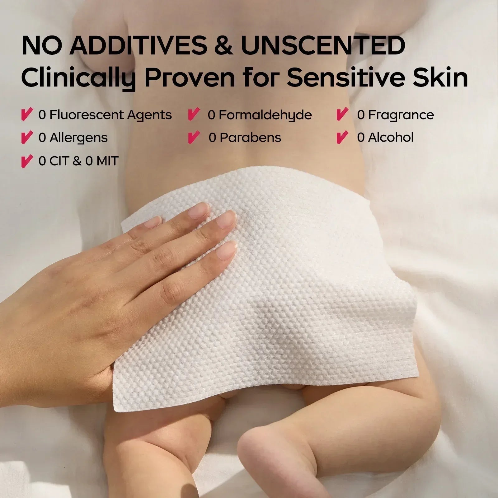 Bc Babycare Sensitive Baby Wipes Unscented, XL Extra Thick,Hypoallergenic,99% Water - USA MEGA SHOP