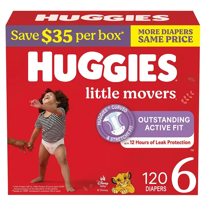 Huggies Little Movers Diapers (Select Size) - USA MEGA SHOP