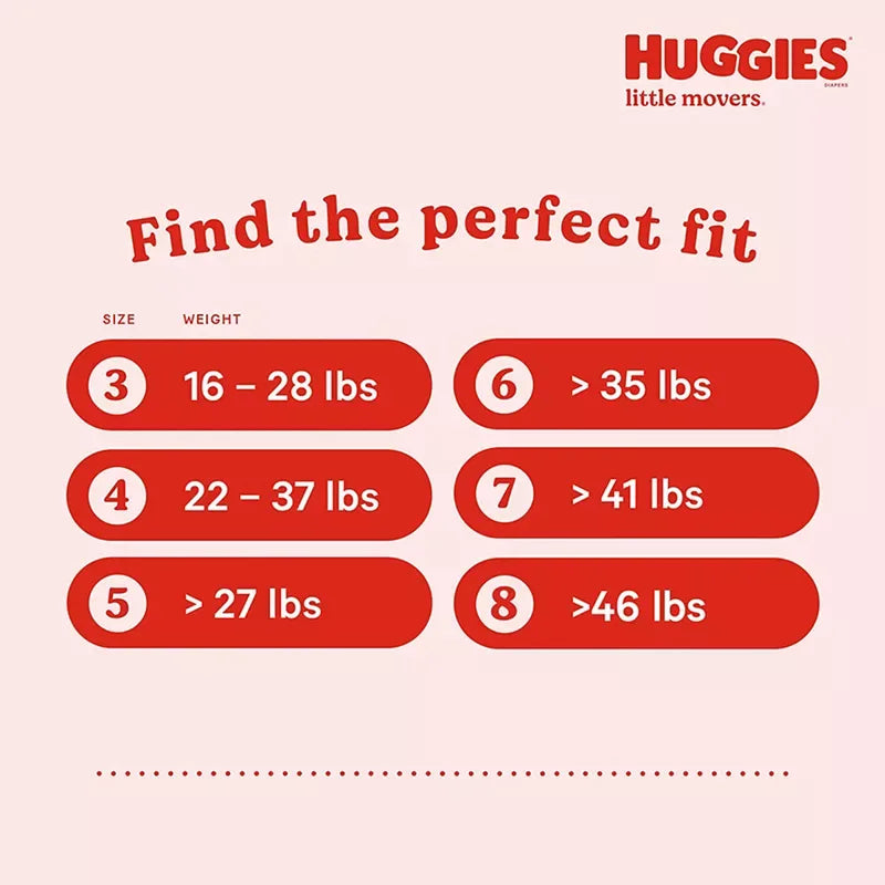 Huggies Little Movers Diapers (Select Size) - USA MEGA SHOP