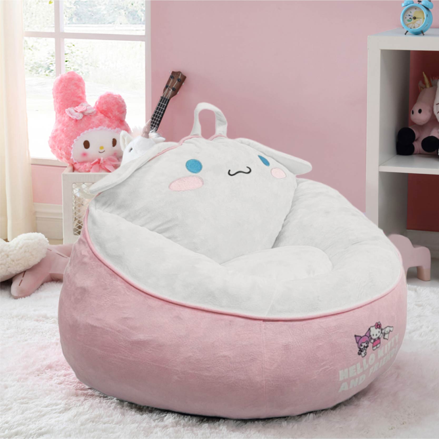 Hello Kitty and Friends Cinnamoroll Kids' Compressed Foam Bean Bag Chair