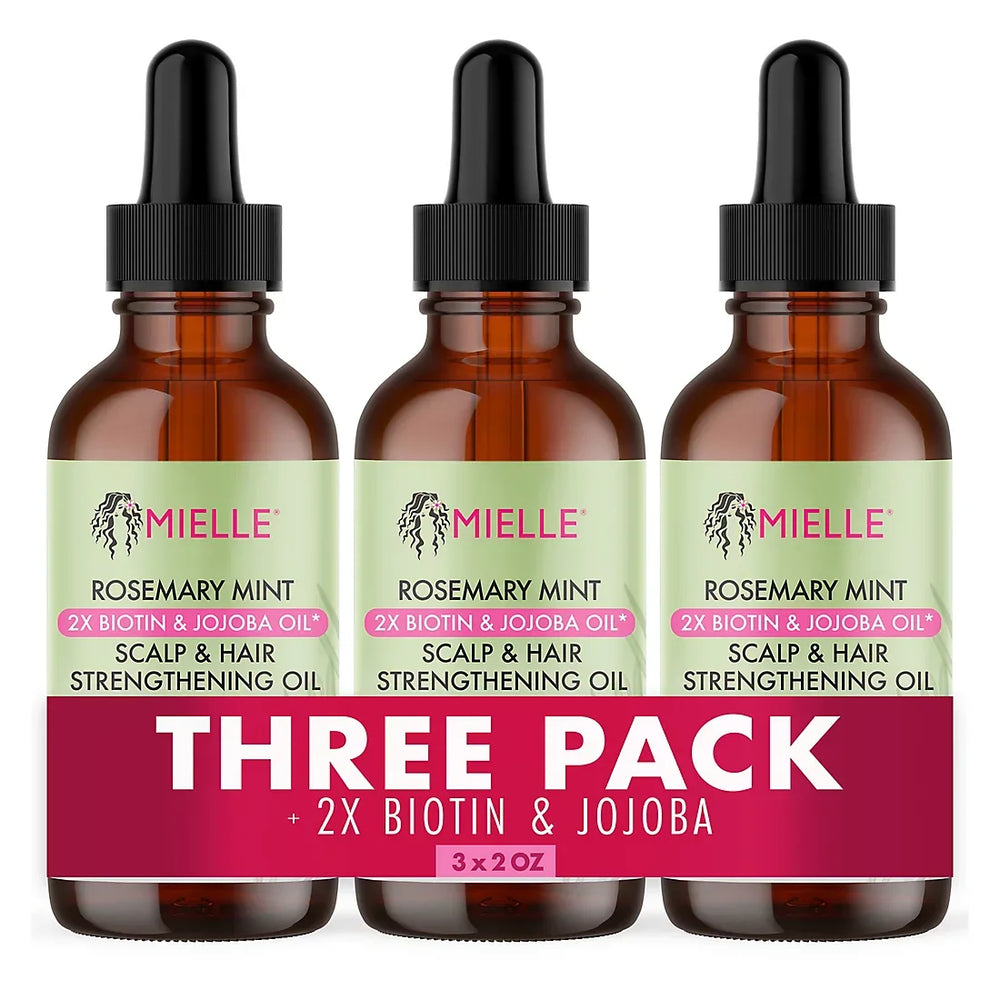 Mielle Rosemary Mint Scalp & Hair Strengthening Oil, 3 pk./2 fl. oz. - USA MEGA SHOP
