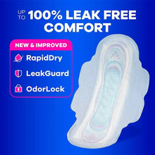 Ultra thin feminine pad with wings, long size 2, leak-free comfort pad