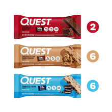 Quest Protein Bar, 20-21g Protein, Three Flavor Variety Pack, 14 ct./2.12 oz.