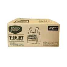 Thank-you T-shirt carry-out bag box, top panel, 1000 bags, 1/6 barrel
