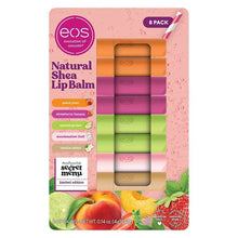 Natural Shea lip balm stick 8-pack in assorted flavors, boxed set