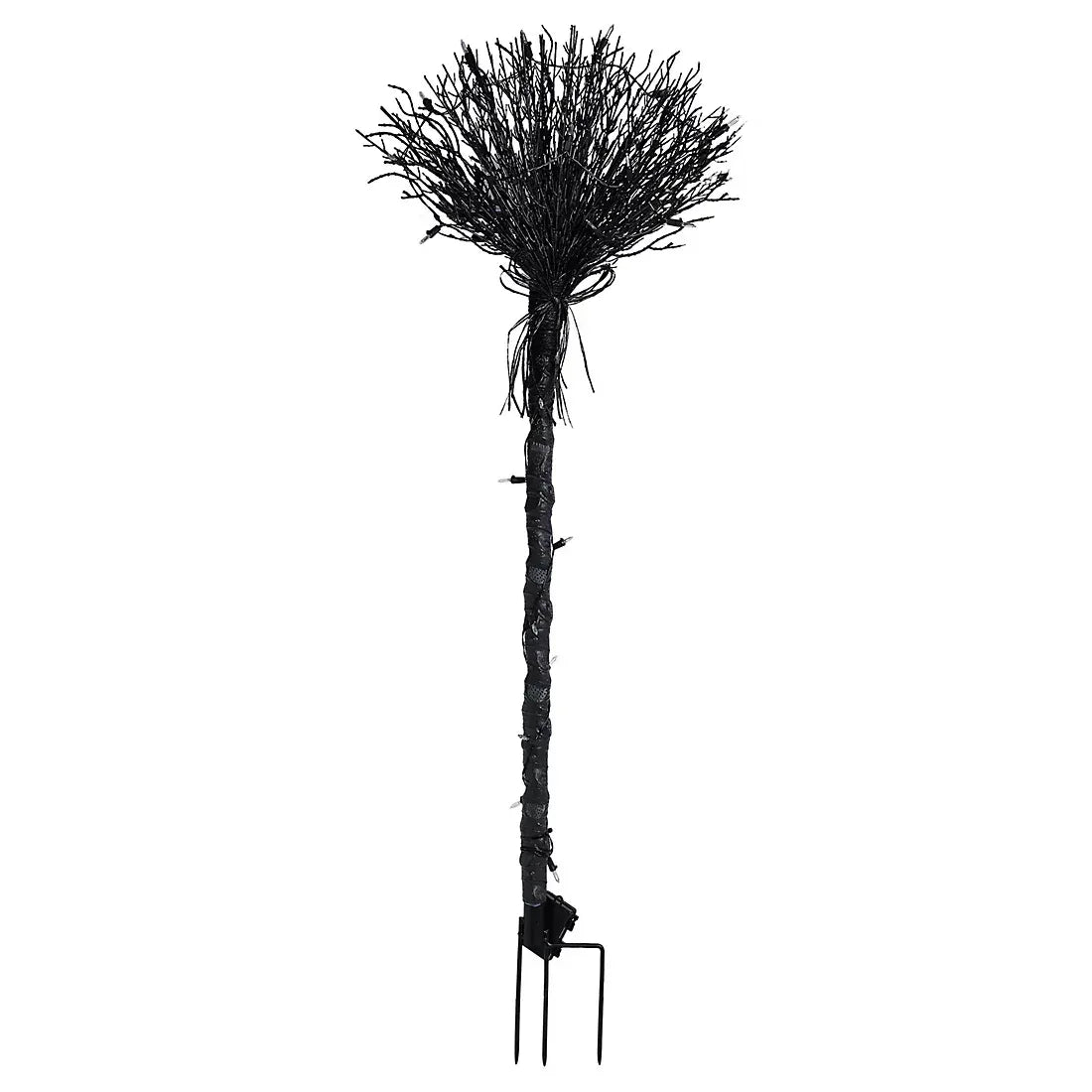 Berkley Jensen 50" Plastic Witch Broom Greeter with Waterproof LED Light
