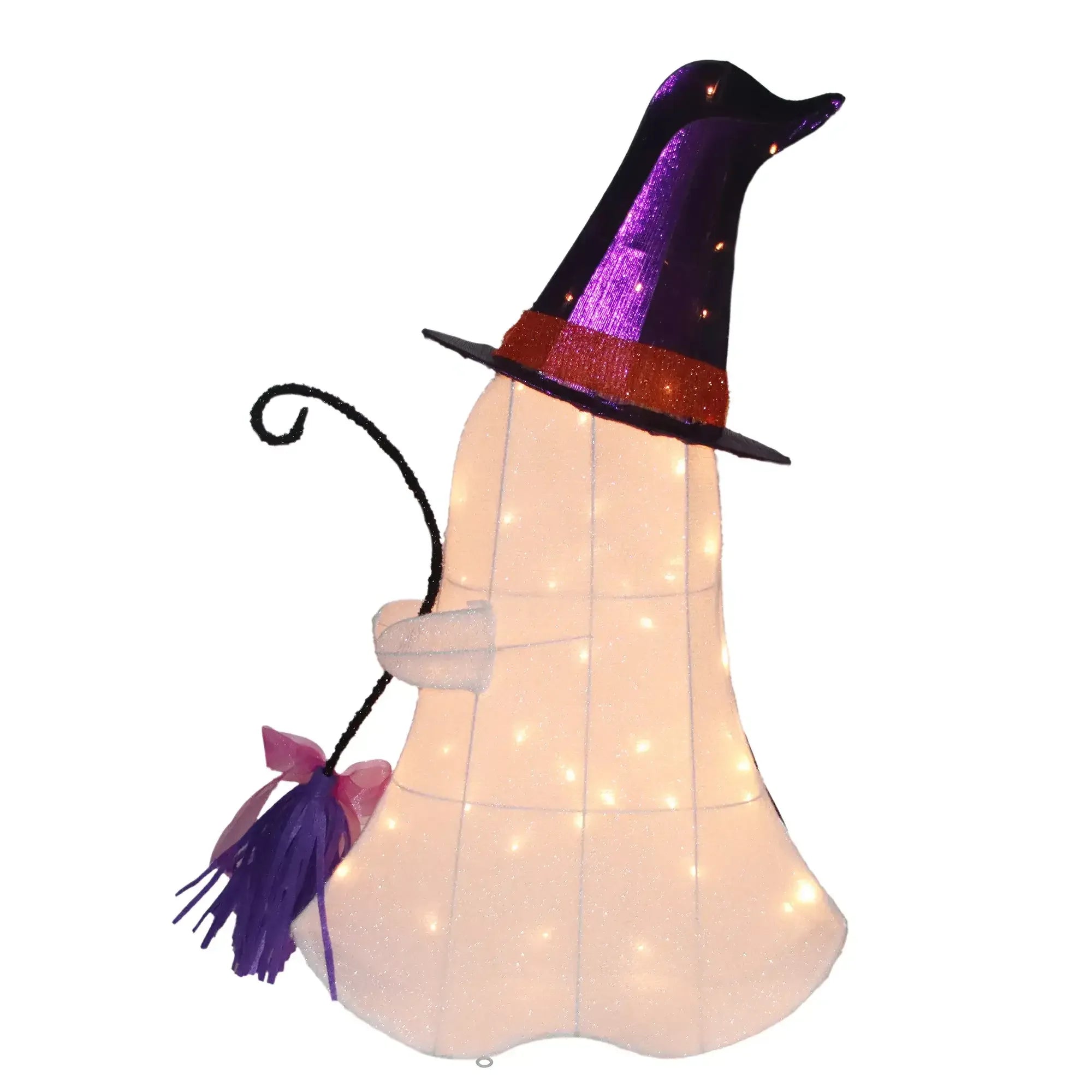 Berkley Jensen 36" Pre-lit White Ghost With Broom - USA MEGA SHOP