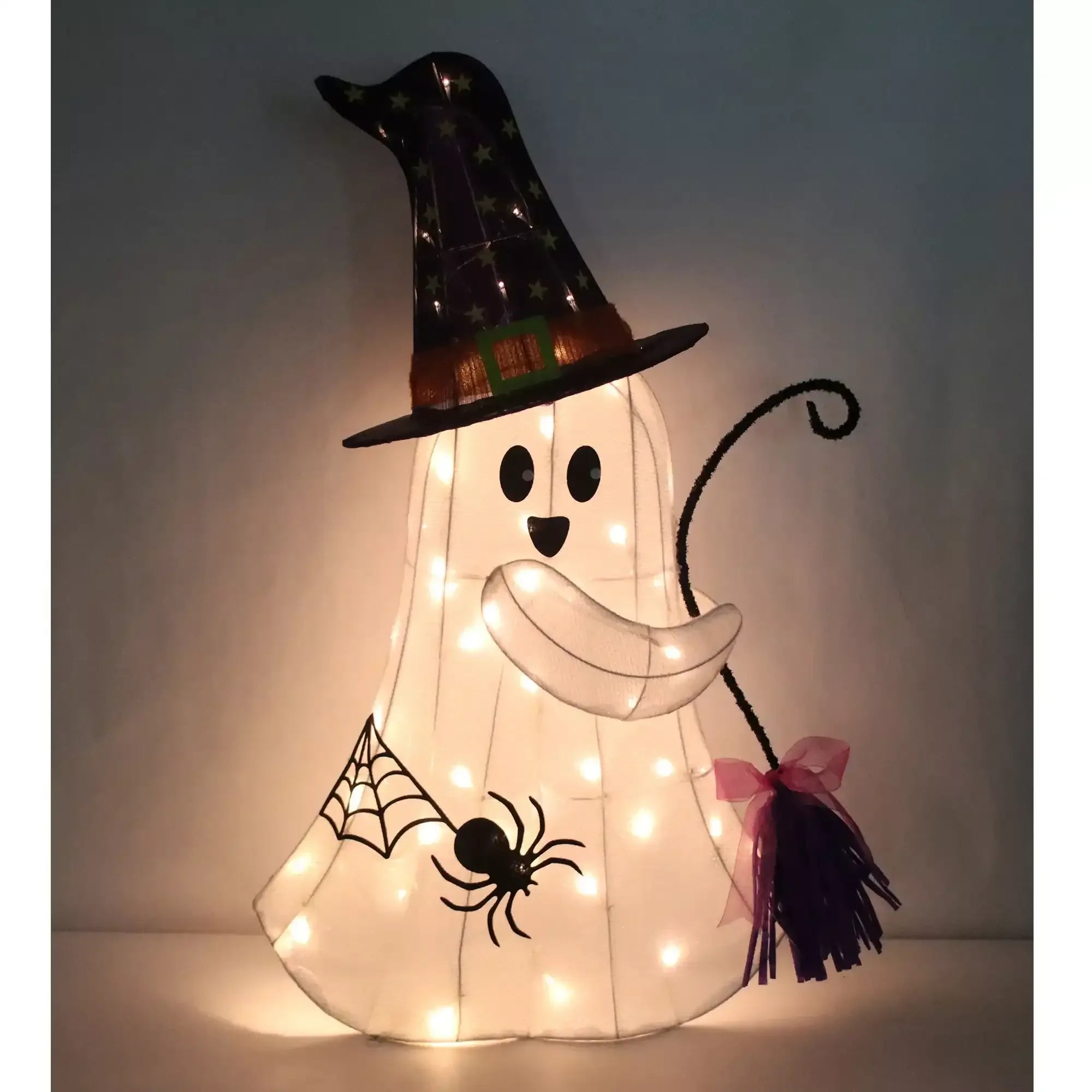 Berkley Jensen 36" Pre-lit White Ghost With Broom - USA MEGA SHOP