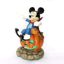Mickey Mouse vampire light-up figure with outstretched arm on jack-o'-lantern base