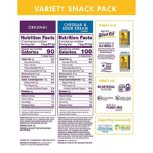 Crunchmaster crisps variety snack pack nutrition facts and ingredients panel