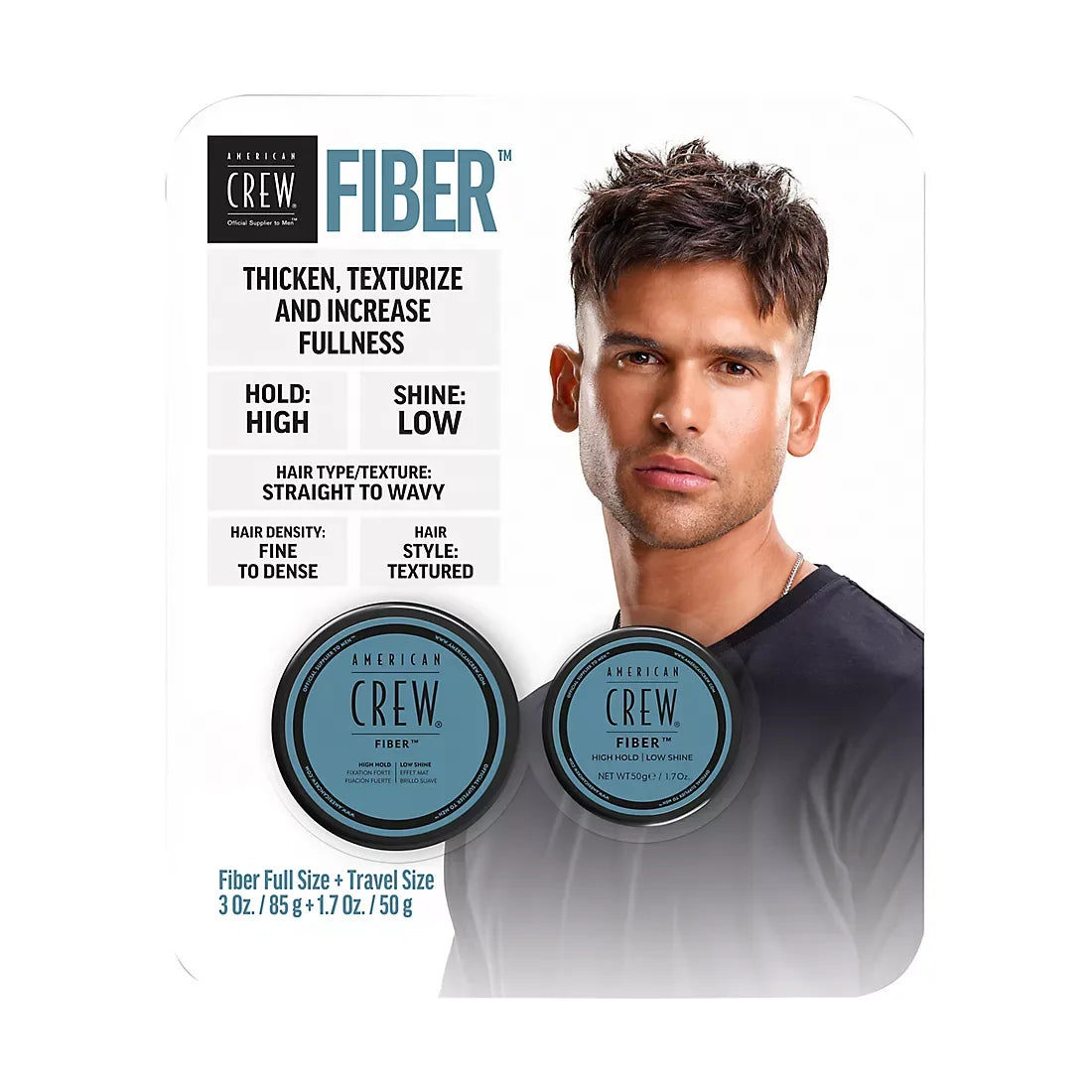 American Crew Fiber Pucks, 3.0 oz. & 1.7 oz. - USA MEGA SHOP