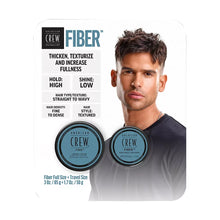 Hair styling fiber pucks set with two round tubs, American Crew Fiber label