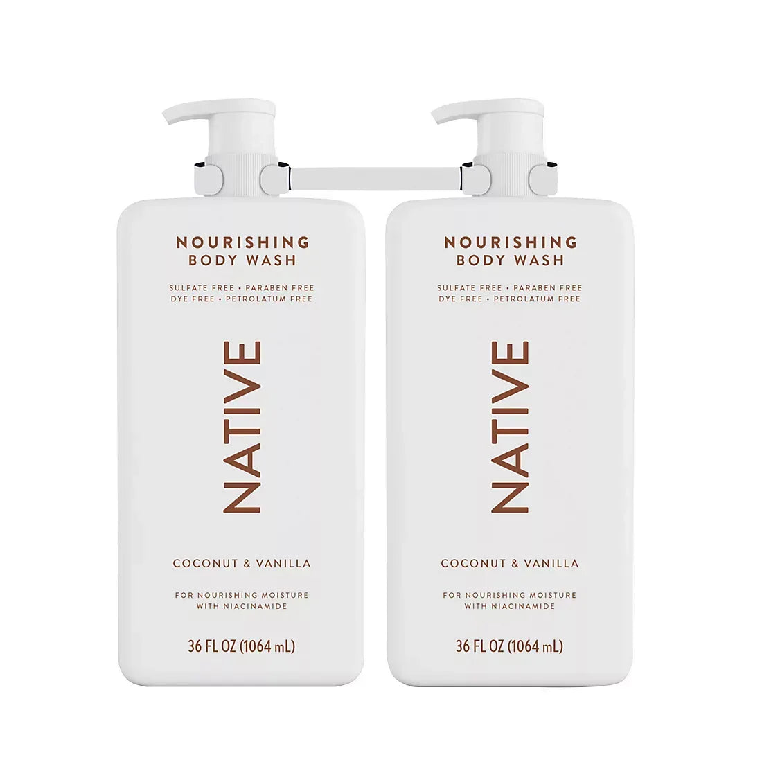 Native Nourishing Body Wash Coconut & Vanilla, 2 pk./36 oz.