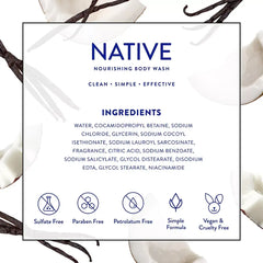 Native Nourishing Body Wash Coconut & Vanilla, 2 pk./36 oz.