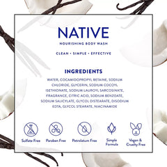 Native Nourishing Body Wash Coconut & Vanilla, 2 pk./36 oz. - USA MEGA SHOP