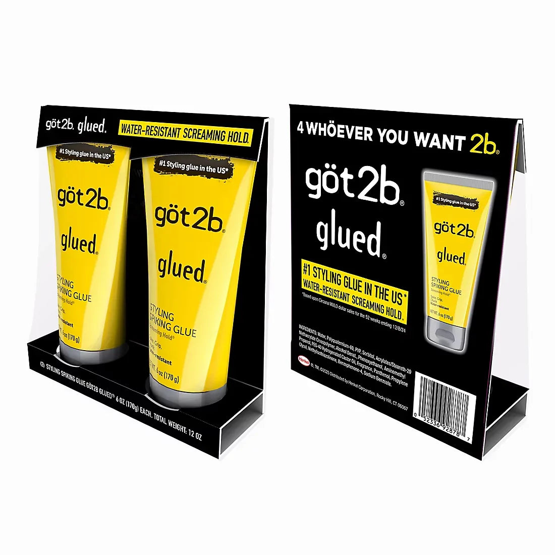 Got2b Glued Styling Spiking Hair Gel, 2 pk./6 oz. - USA MEGA SHOP