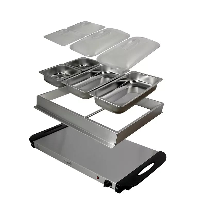 MegaChef Buffet Server & Food Warmer with Removable Sectional Trays - USA MEGA SHOP