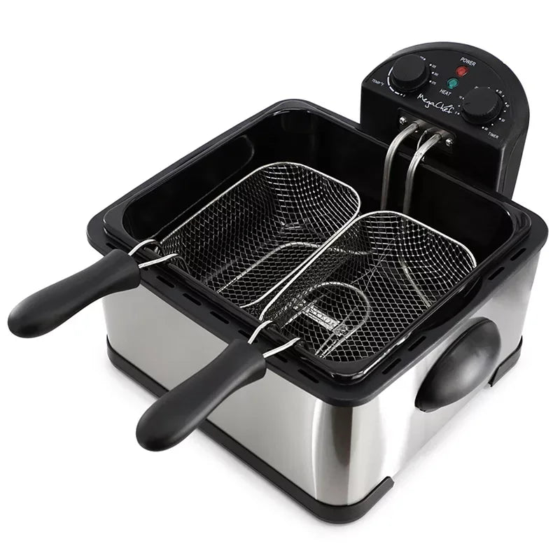 MegaChef 4.23-Qt. Stainless Steel Electric Deep Fryer - USA MEGA SHOP