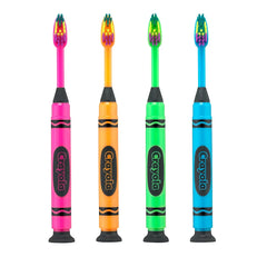 Gum Crayola Neon Clean Children's Toothbrush, Soft Bristled Kids Toothbrush Set, Age 3+, 8 ct. - USA MEGA SHOP