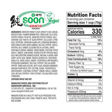Kimchi noodle soup cup nutrition facts with ingredients list and servings
