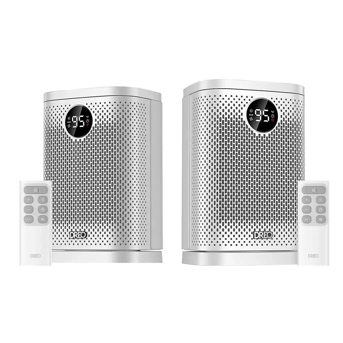 DREO 10" Atom Core Ceramic Space Heaters with Oscillation 2 pk.