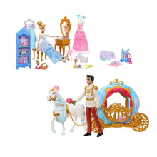 Cinderella playset with carriage, prince and princess figures, and assorted accessories