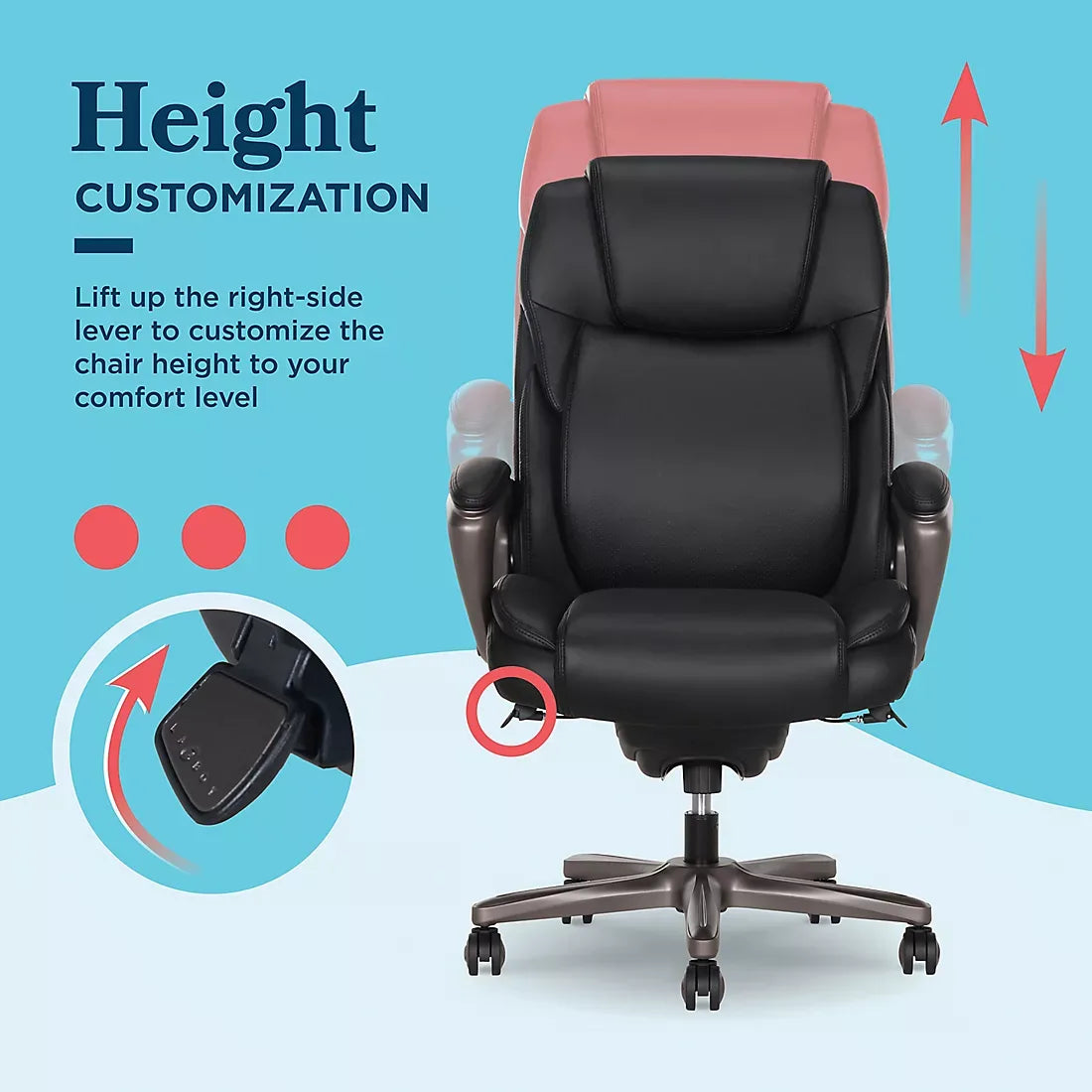 La-Z-Boy Corwen Big & Tall Executive Office Chair - USA MEGA SHOP