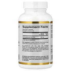 California Gold Nutrition, PEA (Palmitoylethanolamide), 120 Veggie Capsules (300 mg per Capsule)