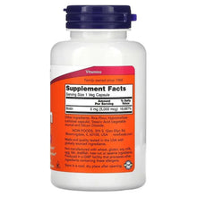 NOW Biotin supplement facts panel on bottle back with vitamins and ingredients text